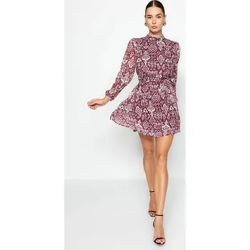 Dámské šaty Šaty trendyol Bordeaux/ Weiß 6012562 34