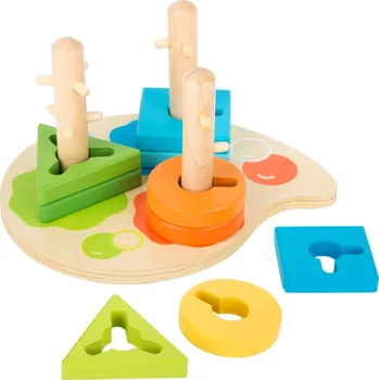Dřevěná hračka Small Foot Dřevěná hra barvy a tvary