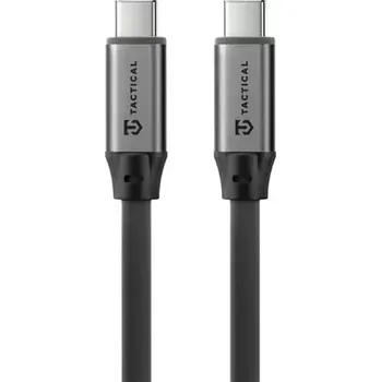 Datový kabel Tactical Fat Man 2.0 Cable USB-C/USB-C 1m Grey (8596311292385)