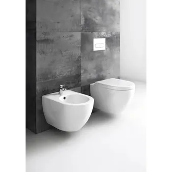 RAVAK Chrome WC závěsné Uni RimOff X01535 bílé 35x51 cm bez oplachového kruhu