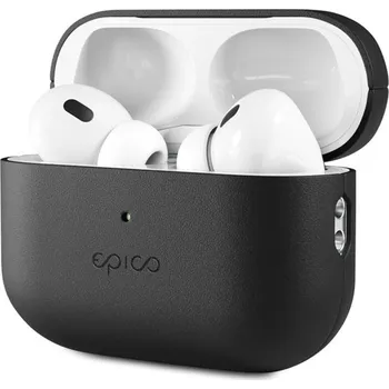 Pouzdro na mobilní telefon Epico Leather Case pro Apple AirPods Pro 2 pouzdro na sluchátka černé