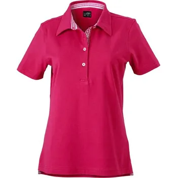Dámské tričko Daiber Dámská polokošile Plain Polo JN969 Barva: Purpurová - Purpurová / Bílá, Velikost: L