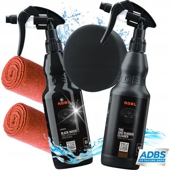 ADBL Sada na pneumatiky Black Water Dressing Cleaner Aplikátor + Dárek Vánoce