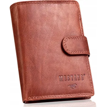 Peněženka Mustang peněženka z pravé kůže hnědá DENIMO HIGH WALLET - unisex