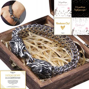 Náramek Náramek Viking Thor Vlk ocel ocel 316L