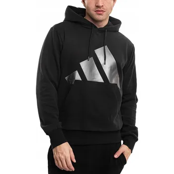 Pánská mikina Pánská Mikina S Kapucí adidas Sportovní Tepláková Mikina Hoodie Černá vel. L