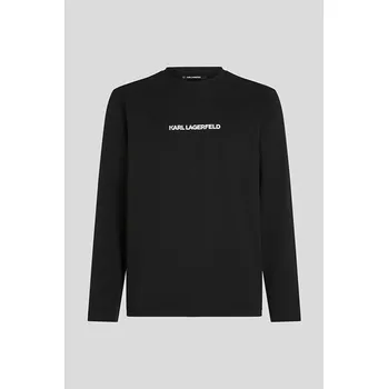 Pánské tričko TRIČKO KARL LAGERFELD ESSENTIAL LS T-SHIRT BLACK
