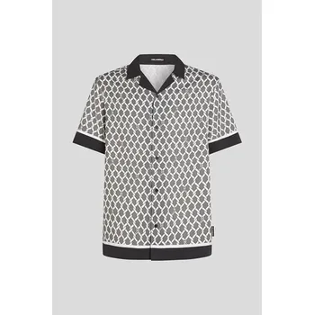 Pánská košile KOŠILE KARL LAGERFELD ROPE AOP SSLV SHIRT SEDONA SAGE