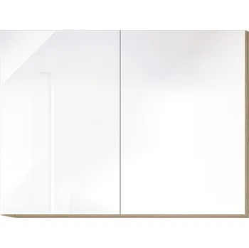 Kuchyňská skříňka Horní skříňka G 80, vysoký bílý lesk/dub sonoma, LINE