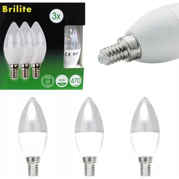Žárovka LED ŽÁROVKA SMD B35 SVÍČKA E14 3,5 CM 5,5W 3 KS TEPLÁ BÍLÁ