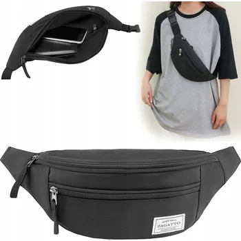 Ledvinka Pánská/dámská ledvinka černá sportovní taška ledvinka na opasek ZAGATTO