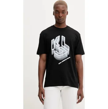 Pánské tričko Bavlněné tričko Karl Lagerfeld Jeans A4M17023 černá 99X, vel. L