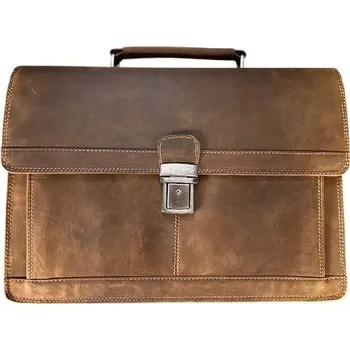 Pánská aktovka Lagen kožená aktovka hnědá 1881/ brn