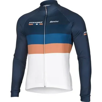 cyklistický dres Stevens Aero Equipe Modro/bílo/zlatý Dlouhý Rukáv dres POUZE L (VÝPRODEJ) + DÁREK