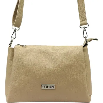 Kabelka Dámská kabelka MiaMore 01-002 DOLLARO tmavě béžová