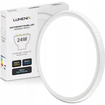 Stropní svítidlo stropní panel NÁSTĚNNÝ KULATÝ 24W 2160lm Nebliká CCD SLIM