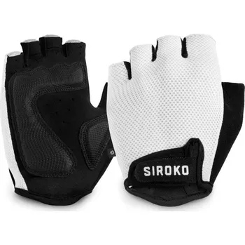 Cyklistické rukavice SIROKO Cyklistické rukavice Aero White 2XS BÍLÁ