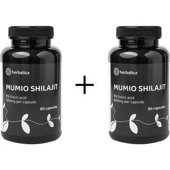 Přírodní produkt Zvýhodněný set: 2 x Shilajit - čištěné mumio premium (500mg) - 80 kapslí - Herbatica