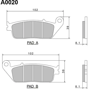 Brzda pro motocykl Brzdové destičky NISSIN přední TRIUMPH 800 Speedmaster rok 03-04