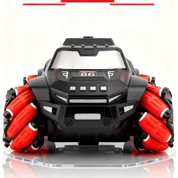 autíčko Hit! RC auto s driftem – pohon na 4 kola, mlhovina, černo-červené