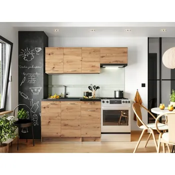 Kuchyňská linka Kuchyně LIRKI 120/180 cm, dub artisan