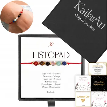 Náramek Náramek s kamenem narození pro LISTOPAD, pro štěstí KailaArt