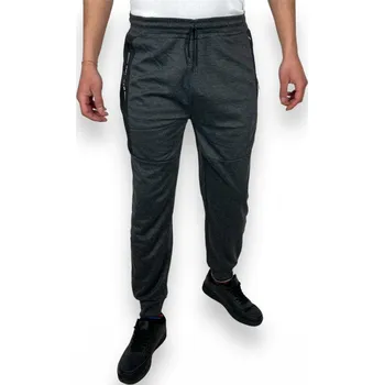 Mid Point Pánské nadměrné tepláky s manžetou DENIS Barva: Šedá, Velikost: 5XL-6XL