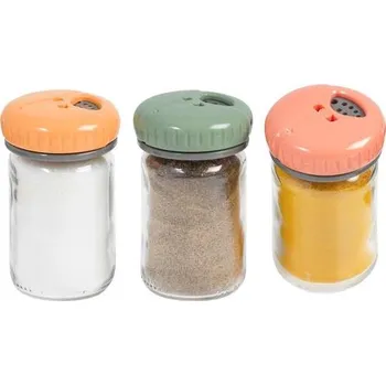 Kořenka SLÁNKA/PEPŘENKA 105 ML, SKLO/PLAST,ASS.BAREV VÍČEK