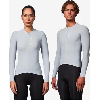 Pánské tričko VAN RYSEL Unisex dres na silniční cyklistiku s dlouhým rukávem a UV ochranou letní RCR XL ŠEDÁ