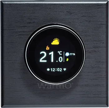 Pokojový REGULÁTOR TEPLOTY WarmO B70b WIFI TERMOSTAT ČERNÝ BROUŠENÝ