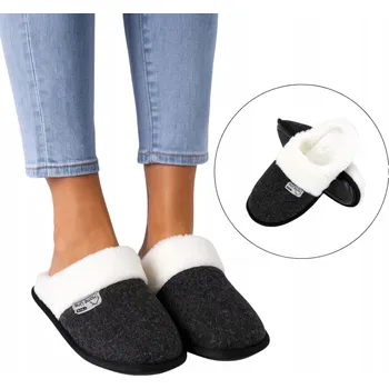 Dámské pantofle PANTOFLE S KOŽÍŠKEM, MĚKKÉ, IDEÁLNÍ POHODLÍ, vel. 38-39