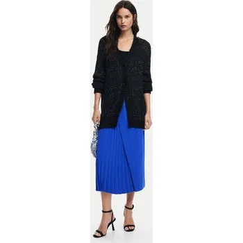 Dámská sukně Desigual Plisovaná sukně Xining 24WWFW25 Modrá Regular Fit S