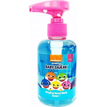 Dětské mýdlo Dětské tekuté mýdlo BABY SHARK hrající, 250 ml, vůně žvýkačky