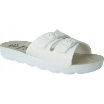 Dámská obuv Bílé zdravotní nazouváky/pantofle 2205 s ortopedickou vložkou Orto Med, preventivní, velikost 41