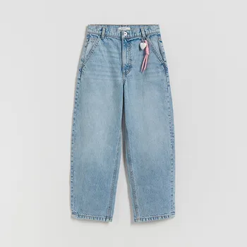 Dívčí džíny Reserved - Skater džíny s přívěskem - modrá - 294HN-55J - 294HN-55J-140