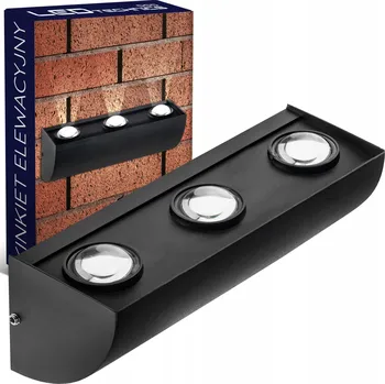 Nástěnné svítidlo Nástěnné svítidlo LEDTechnics černé, integrovaný LED zdroj 3 W