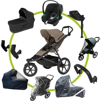 Kočárek Akční set MAX Thule Urban Glide 3 Tinted Taupe + Cybex + univerzální příslušenství
