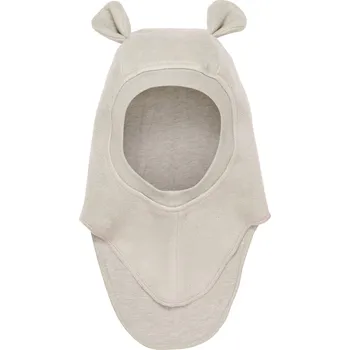 Kojenecká čepice HUTTELiHUT - Jarní kukla z bavlněného fleesu s podšívkou - Medvídek - Béžová VARIANTY: 4-6Y