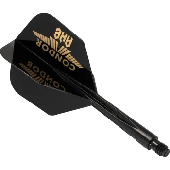 Příslušenství pro šipky Condor letky s násadkou AXE Logo Small, černé x zlaté Délka násadky: 27 mm