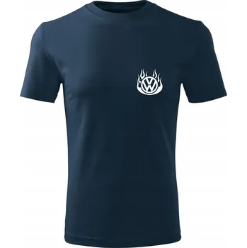 Pánské tričko Tričko Pánské tričko D236P VW OHEŇ GOLF PASSAT tmavě modrá vel XL