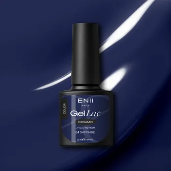 Lak na nehty ENII NAILS Gel lak Ceramic 54 Sapphire - gelový lak bez HEMA, 10 ml