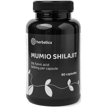 Přírodní produkt Shilajit - čištěné mumio premium (500mg) - doplněk stravy - 80 kapslí - Herbatica