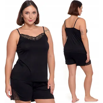 Dámské pyžamo Dámské pyžamo dvoudílné na ramínkách s krajkou viskózové MORAJ M