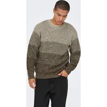 Pánský svetr Svetr ONLY & SONS Dunkelbraun 3897063 XXL