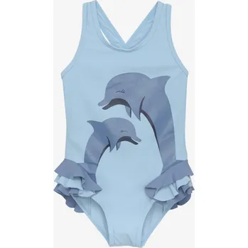 Dívčí plavky Color Kids - Jednodílné plavky - Cerulean - delfíni Varianta:: 98