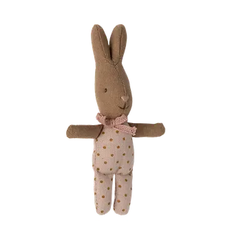 plyšák Maileg - Mini králíček - Růžový - puntíky
