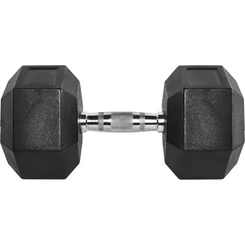 Jednoruční činka HEXA ATX LINE 5 kg, pogumovaná + chrom