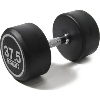 Tyč činky Jednoruční činka pogumovaná IRONLIFE 37,5 kg