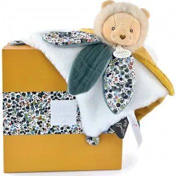 plyšák Doudou Dárková sada - plyšový lvíček usínáček