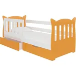 ADRK Dětská postel Lena včetně roštu a matrací Zvolte variantu: Bílá + oranžová